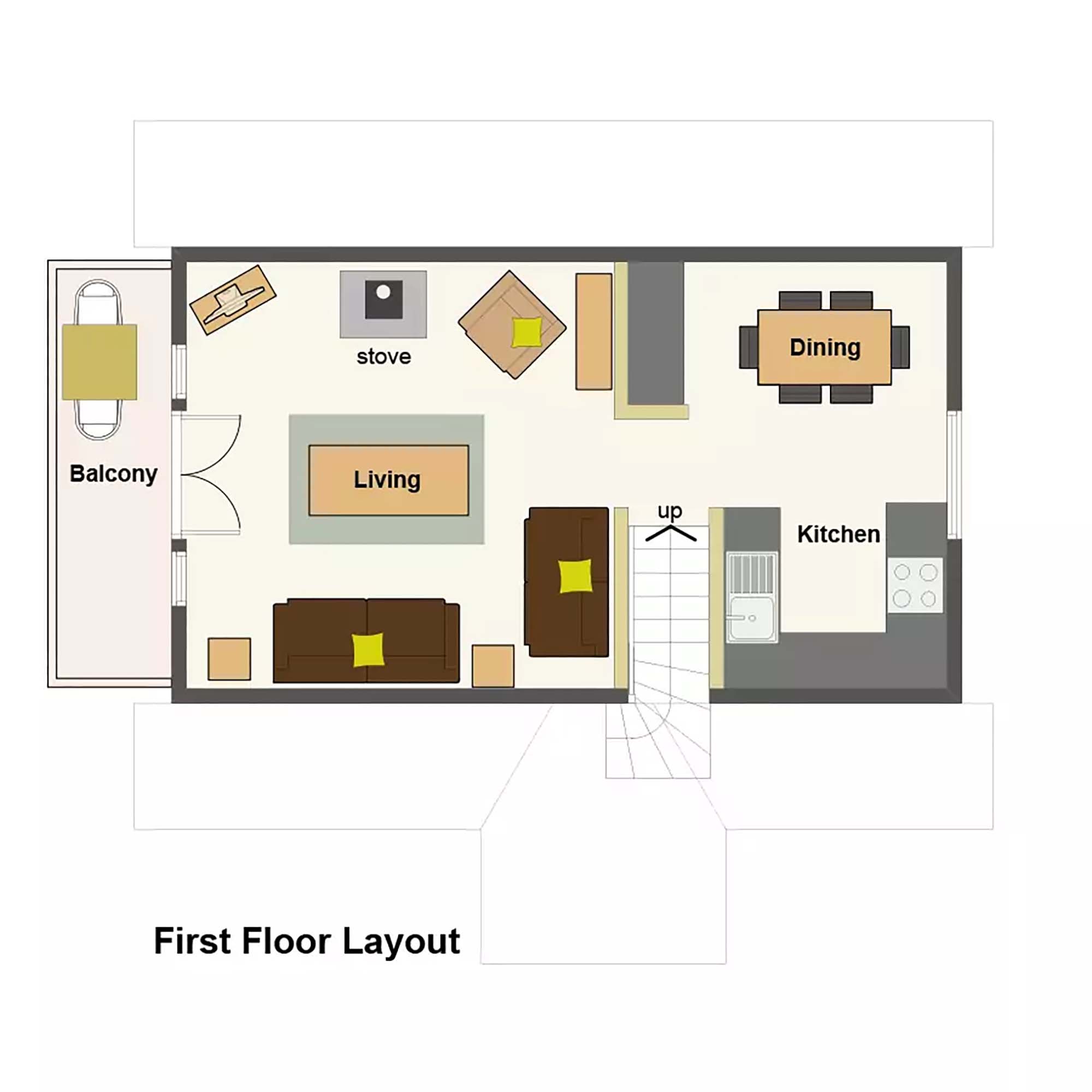 Scandinavian Hot Tub Lodge 3 Bed floor plan level 2