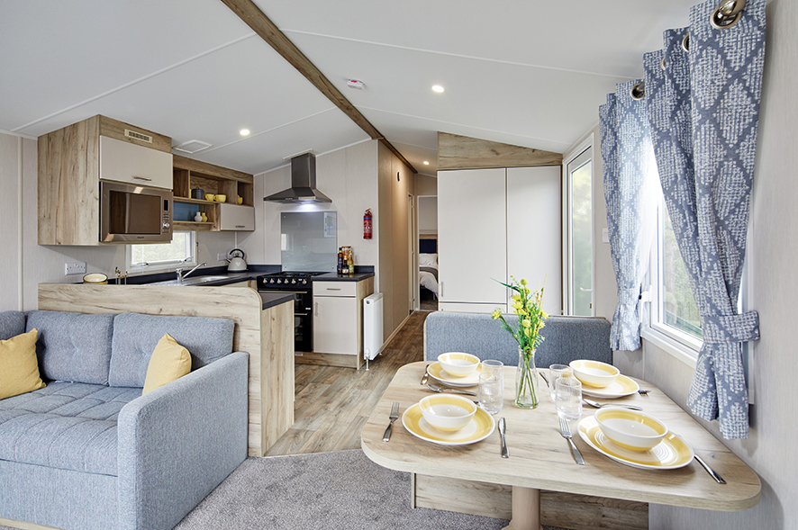 Holiday Homes For Sale At Bunn Leisure - Willerby Linwood - Dining Area and Kitchen