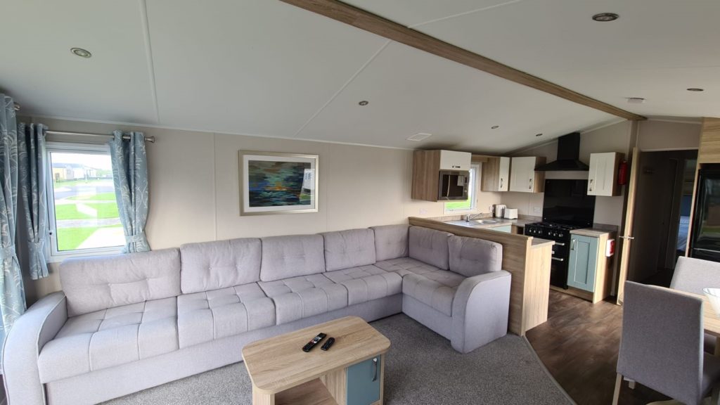 Seal Bay Resort Properties For Sale - Willerby Sierra. Pre-loved Holiday home. 2 Bedrooms. Open plan lounge/kitchen. Price: £59,995. Book a virtual tour